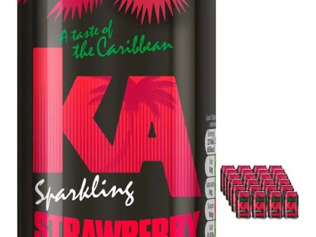 KA Sparkling Strawberry Fizzy Drink Multipack, 24 x 330 ml Online Sale