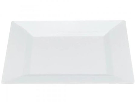 Square White Plastic Plates 23cm Pack Size 8 Online