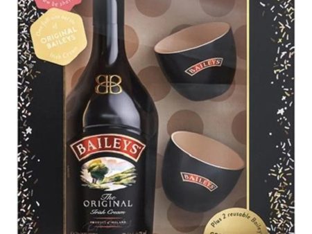 Baileys Original Irish Cream Gift Pack With 2 Ceramic Bowls, 70 cl For Sale