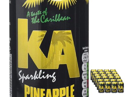 KA Sparkling Pineapple Fizzy Drink Multipack, 24 x 330 ml Online Sale