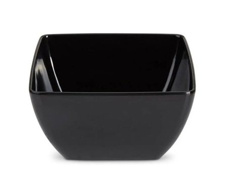 Square Black Plastic Small Bowls 12cm Pack Size 15 Online Sale