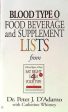 Books Blood Type O Food Bev Supplement Li - 1 book Discount