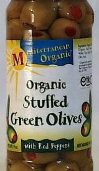 Mediterranean Organics Stuffed Green Olives with Peppers Organic - 12 x 8.5 ozs. For Discount