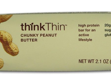 Think! Chunky Peanut Butter Low Carb Bar - 3 x 2.1 ozs. For Sale