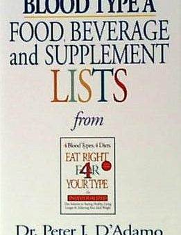 Books Blood Type A Food Bev Supplement - 1 book Fashion