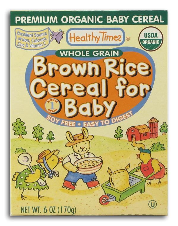 Healthy Times Brown Rice Cereal Organic - 12 x 6 ozs. For Sale