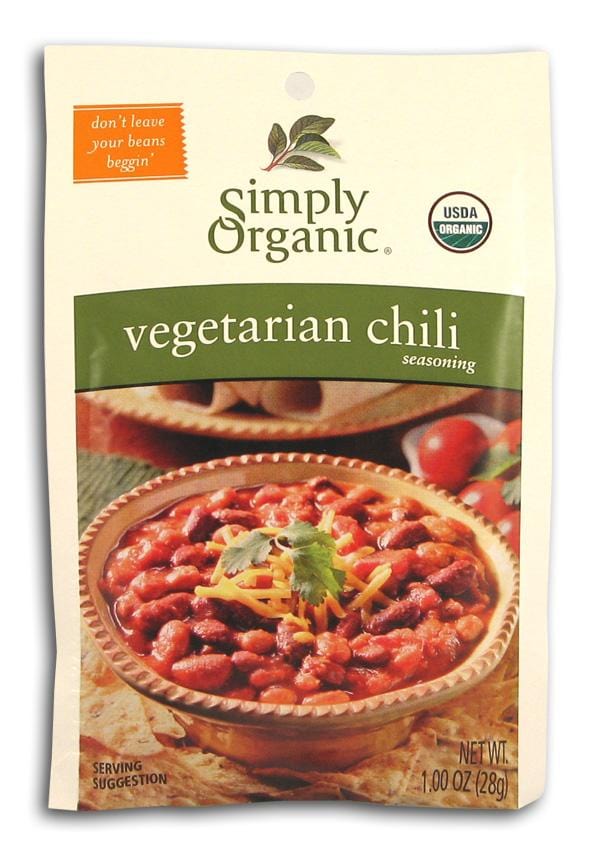 Simply Organic Vegetarian Chili Seasoning Organic - 12 x 1 oz. Discount