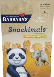 Barbara s Bakery Snackimals Snickerdoodle - 6 x 7.5 ozs. Supply