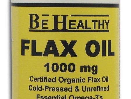 Be Healthy Flax Oil 1000 mg. Organic - 100 softgels Online Hot Sale