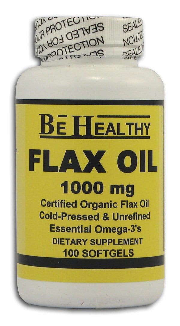 Be Healthy Flax Oil 1000 mg. Organic - 100 softgels Online Hot Sale