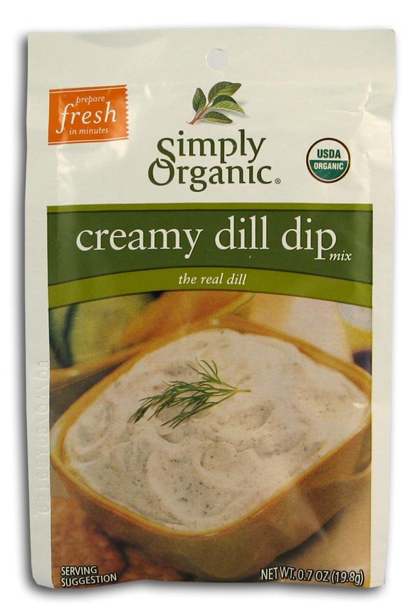 Simply Organic Creamy Dill Dip Mix Organic - 12 x 0.70 ozs. Online Sale