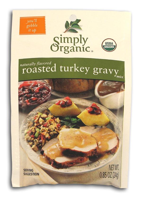 Simply Organic Roasted Turkey Gravy Mix Organic - 3 x 0.85 ozs. For Sale