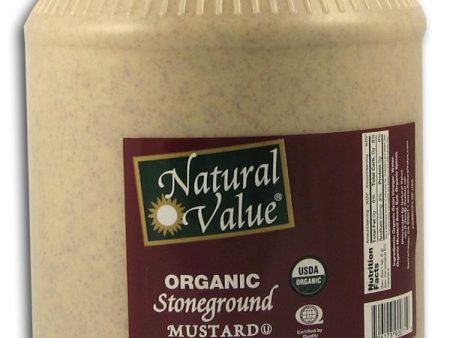 Natural Value Stone Ground Mustard Organic - 4 x 1 gallon For Cheap