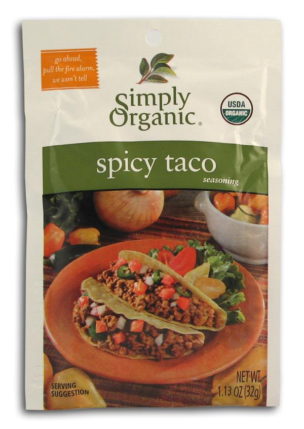 Simply Organic Spicy Taco Seasoning Organic - 12 x 1.2 ozs. Sale