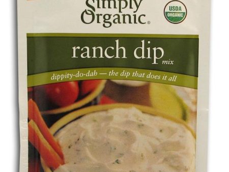 Simply Organic Ranch Dip Mix Organic - 12 x 1.5 ozs. Hot on Sale