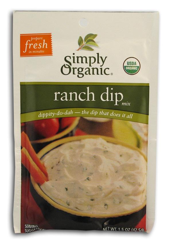 Simply Organic Ranch Dip Mix Organic - 12 x 1.5 ozs. Hot on Sale