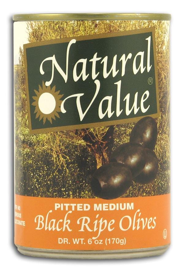 Natural Value Black Olives PittedNatural - 12 x 6 ozs. Supply