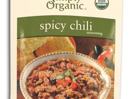 Simply Organic Spicy Chili Seasoning Organic - 3 x 1 oz. Sale