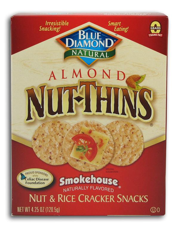 Blue Diamond Almond Nut Thins Smokehouse - 12 x 4.25 ozs. Discount