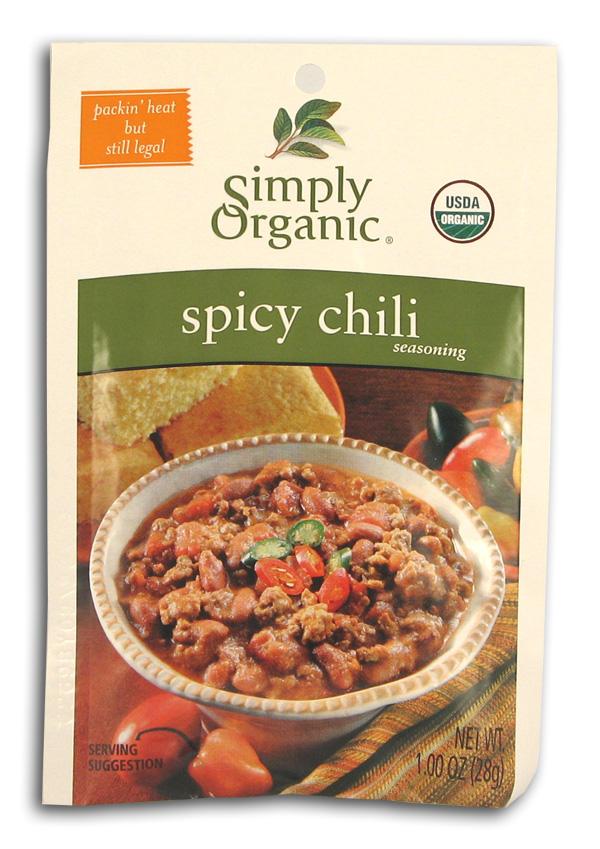 Simply Organic Spicy Chili Seasoning Organic - 12 x 1 oz. Sale