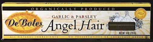 DeBoles Angel Hair Garlic & Parsley Organic - 3 x 8 ozs. For Discount