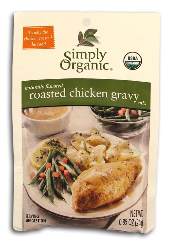 Simply Organic Roasted Chicken Gravy Mix Organic - 3 x 0.85 ozs. Fashion