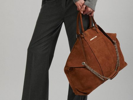 Big Chamallow  tote bag in chestnut nubuck For Discount