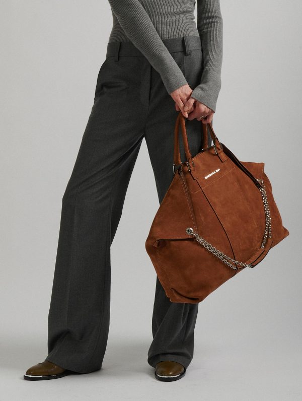 Big Chamallow  tote bag in chestnut nubuck For Discount