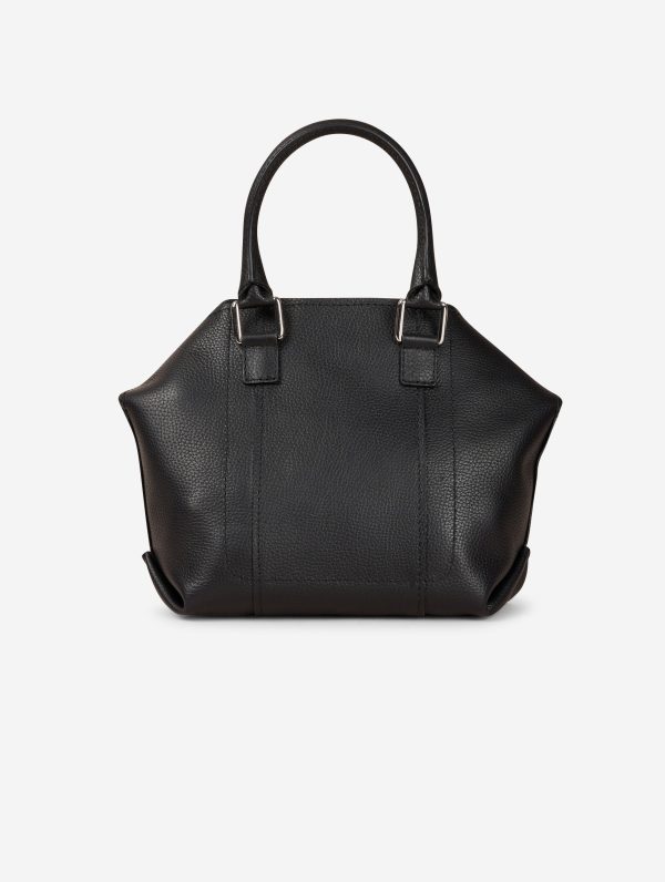 Black grained leather  Little Chamallow  tote bag Online Hot Sale