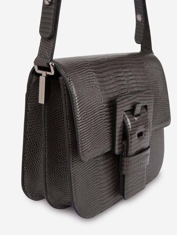 grey lizard skin touch me bag Online now