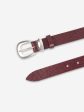 thin burgundy lizard skin belt Online Hot Sale