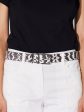 Ivory and black watersnake belt Online Hot Sale