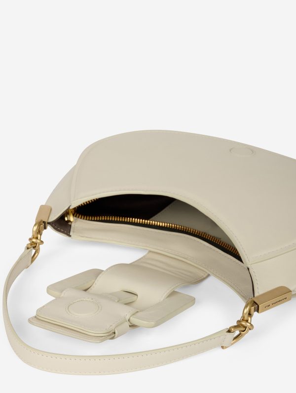 Ivory leather Kiss Me clutch bag Hot on Sale