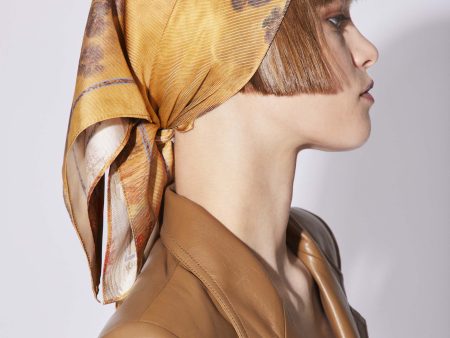 Estampe print silk scarf on Sale