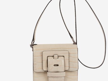 small ivory stamped leather love me bag Online Hot Sale