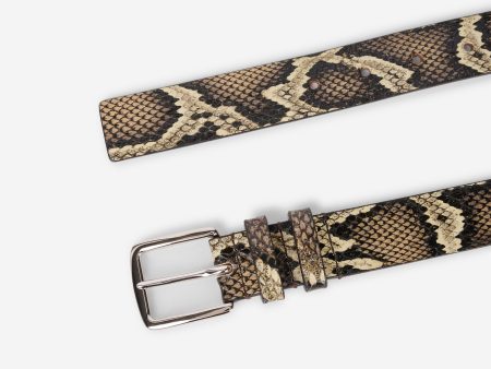 Medium belt in natural reptile on Sale