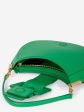 Green leather Kiss Me clutch bag Online