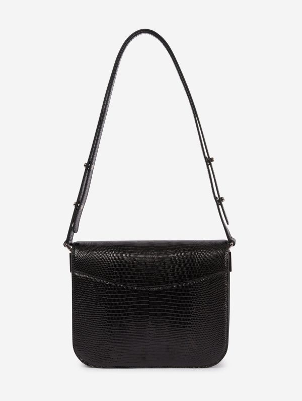 black lizard skin touch me bag on Sale