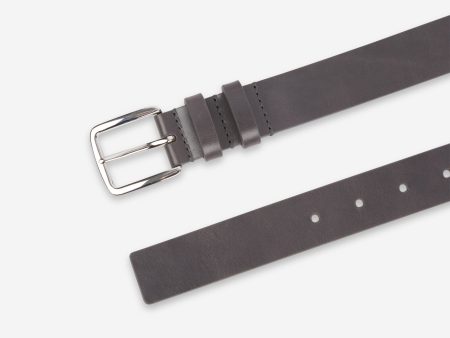 Medium grey leather belt Supply