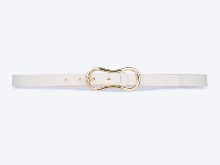 Thin ivory leather belt Supply