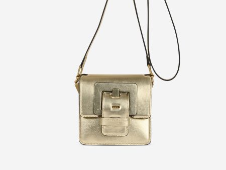 Small gold leather Love Me bag Online Sale