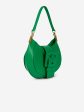 Green leather Kiss Me clutch bag Online